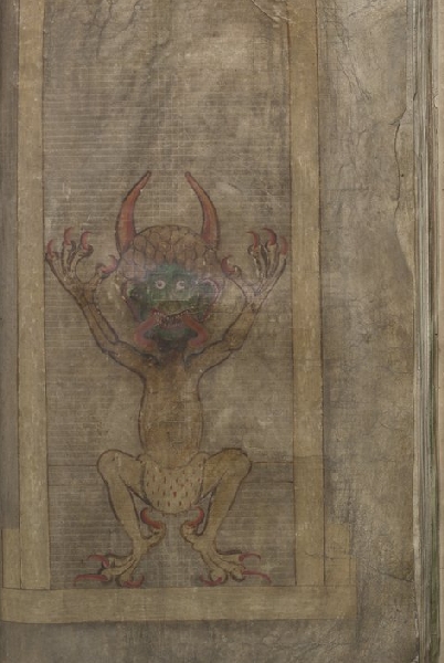 Знаменитое изображение сатаны в Codex Gigas. Знаменитое изображение сатаны в Codex Gigas.