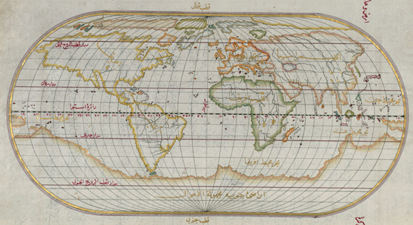 Карта мира из "Бахрийе" (1520).